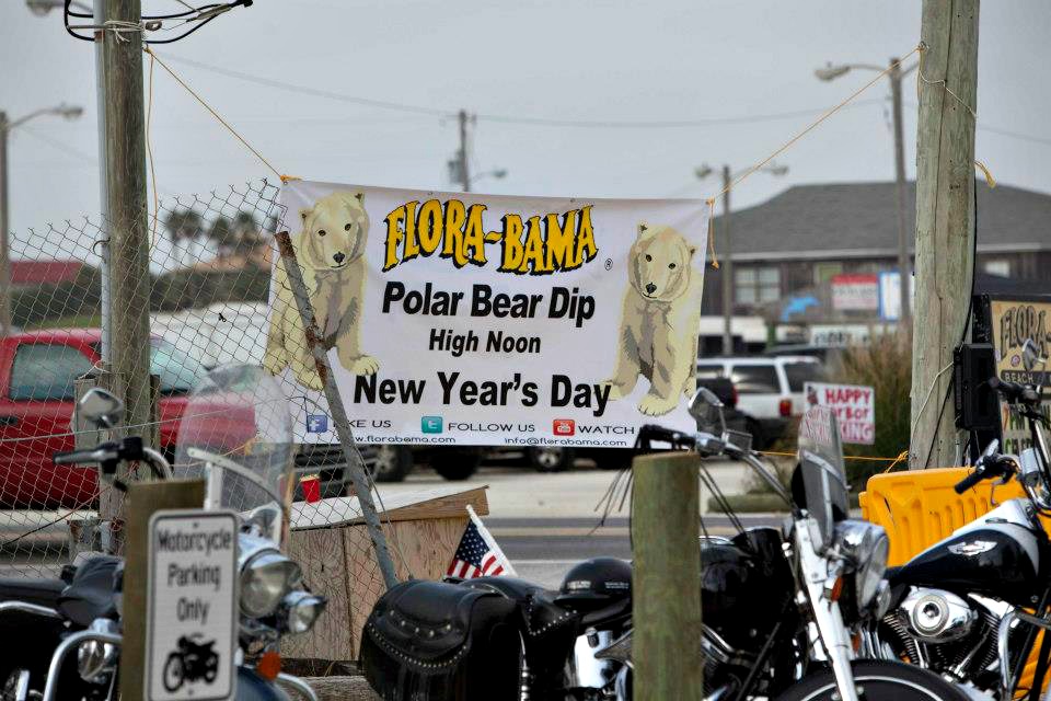 FloraBama Polar Bear Dip Chillin’ in the Gulf on New Year’s Day