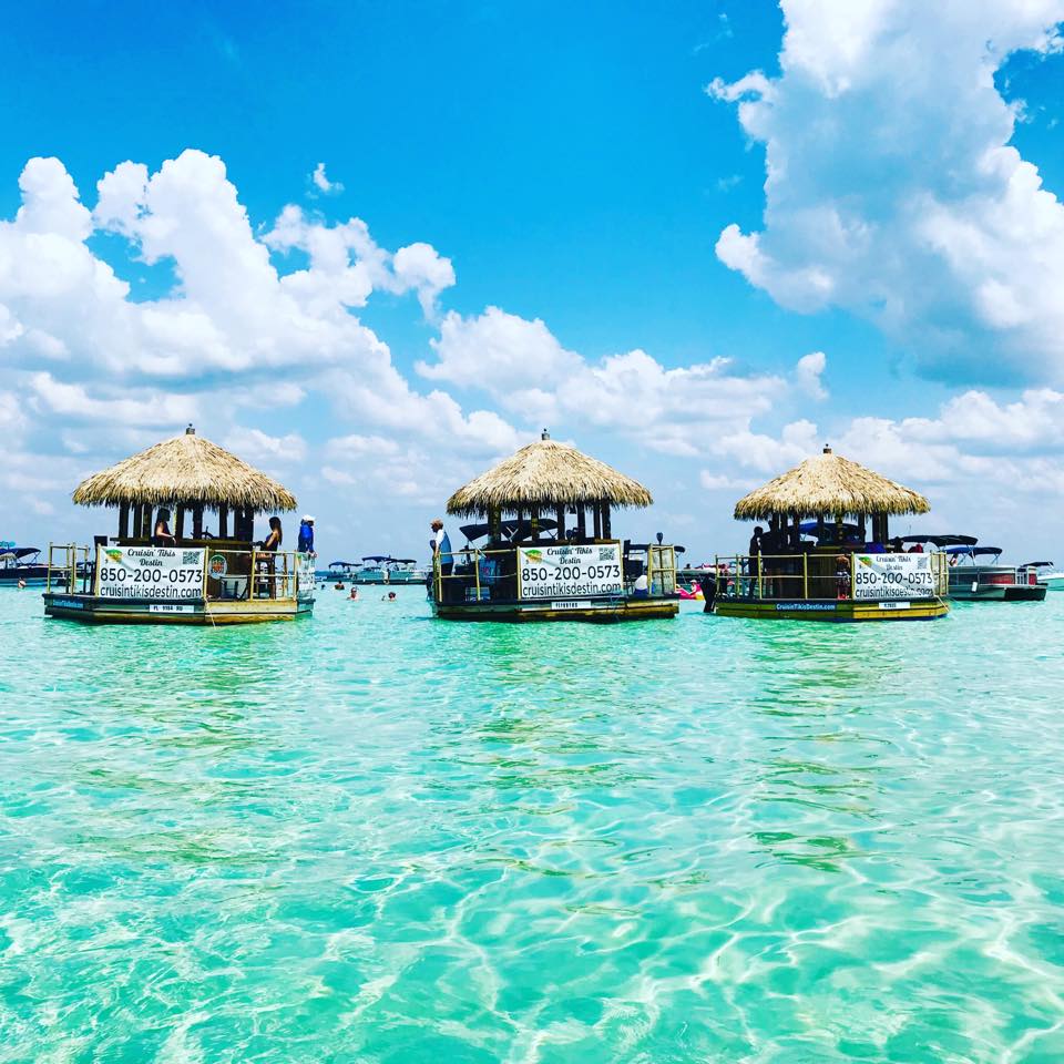 Tiki Cruises are one way to get to Crab Island.