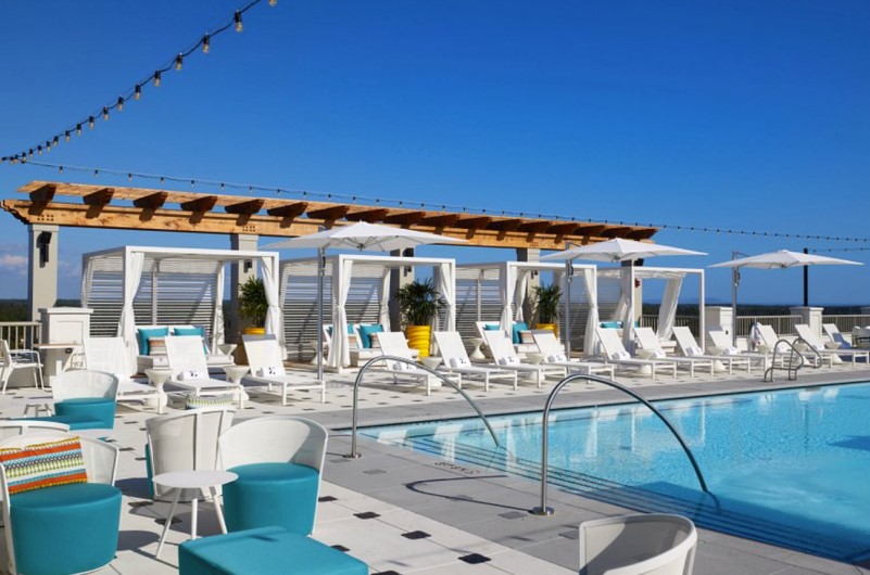 Luxurious rooftop pool at Hotel Effie