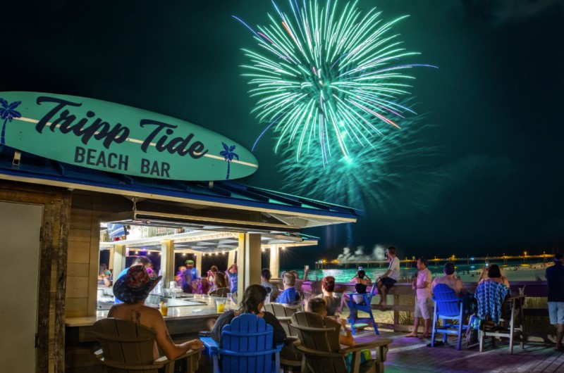 Fireworks display in Fort Walton for guests at The Island Resort Hotel