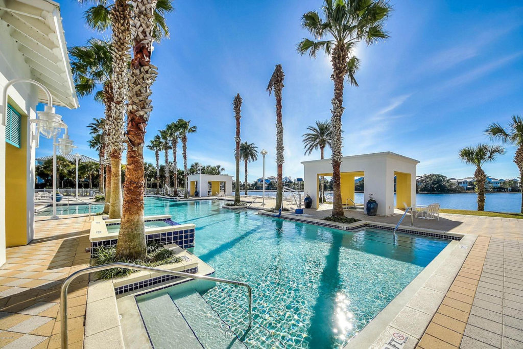 The swimming pool at Carillon Beach Inn in Panama City Beach, Florida.